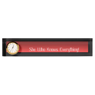 Nombre ¡Reloj de la placa de identificación del