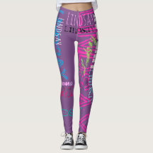 Nombre repetido personalizado 7 letras Leggings
