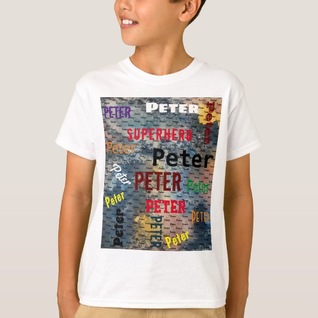 NOMBRE repetitivo NIÑOS que potencian la camiseta  (Anverso)