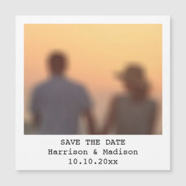 Nombre retro de la foto instantánea Guardar el imá