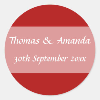 Nombre rojo y Sello para sobres de fecha