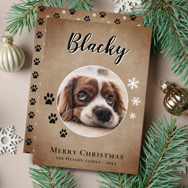 Nombre Rústico de perro Foto Familia Feliz Navidad (Subido por el creador)