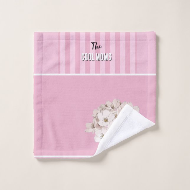 Nombre Script Vintage Raya Rosa (Toallita)