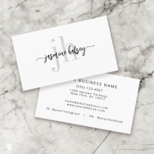 Nombre sencillo y moderno y tarjeta de visita mono