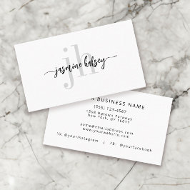 Nombre sencillo y moderno y tarjeta de visita mono