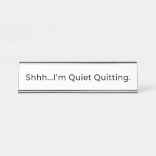 Nombre Shhh... estoy callado. Placa de nombres de Office