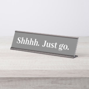 Nombre Shhhh Solo ve Divertido Regalo de Oficina Placa de