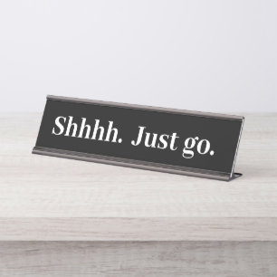 Nombre Shhhh Solo ve Divertido Regalo de Oficina Placa de