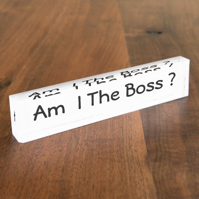 Nombre ¿Soy Boss? Placa de identificación de encargo del (Lateral)