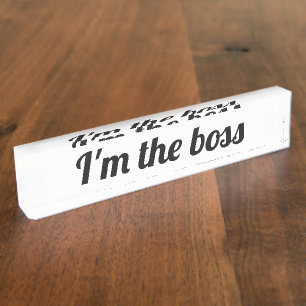 Nombre Soy la placa de identificación de Boss