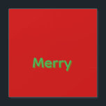 Nombre verde alegre sobre rojo<br><div class="desc">Nombre verde alegre sobre rojo de Navidad</div>