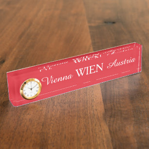 Nombre Wien - Placa de escritorio de Viena