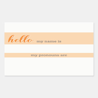 Nombre y etiqueta de Pronoun - Naranja