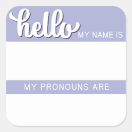 Nombre y etiqueta de Pronoun - Plaza Lilac