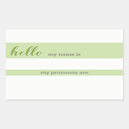 Nombre y etiqueta de Pronoun - Verde