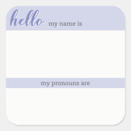 Nombre y etiqueta Pronoun - Plaza Lilac