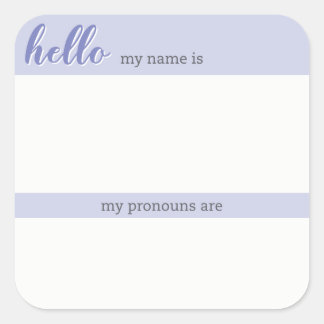 Nombre y etiqueta Pronoun - Plaza Lilac