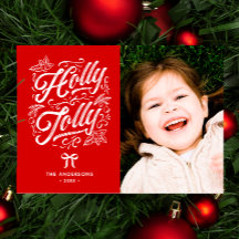 Nombre y Foto de Familia Holly Jolly Navidad