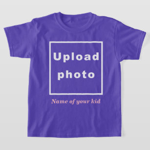 Nombre y foto de tu hijo en camiseta de niños mora