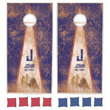 Nombre Y Monograma Personalizados De La Bandera De