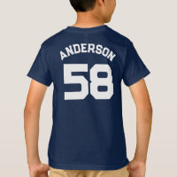 Nombre y número del jugador Jersey de deportes
