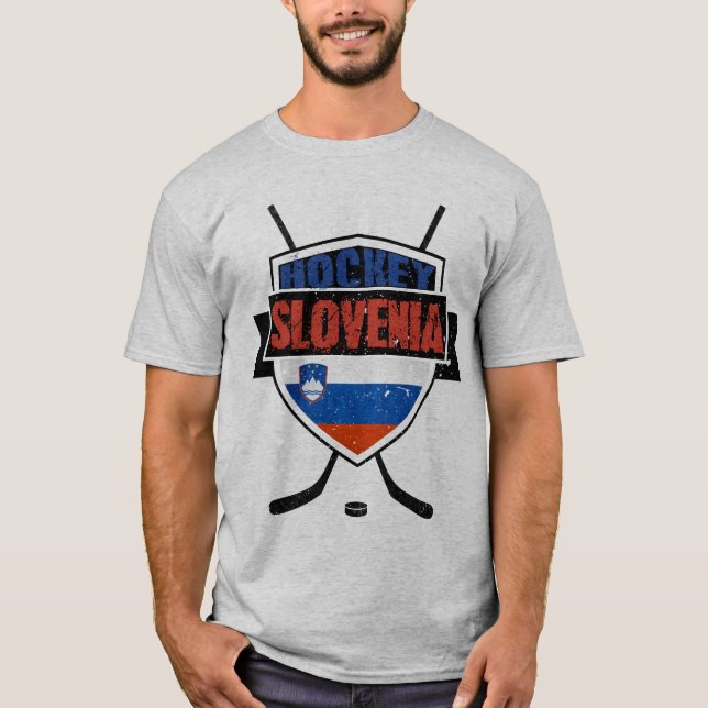 Nombre y número Imprimir camiseta eslovena de hock (Anverso)
