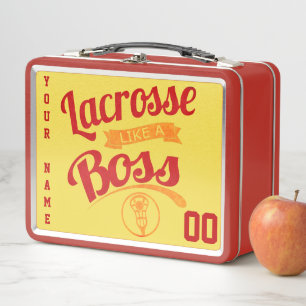 Nombre y número Lacrosse Como Una Caja De Almuerzo