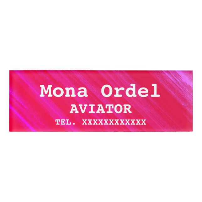 Nombre Y Ocupación Personalizados Etiqueta De Nego (Anverso)