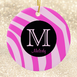 Nombre y ornamentos iniciales de Navidad de impres