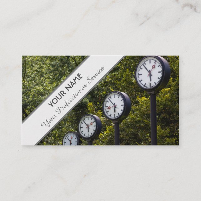 Nombre y profesión de la tarjeta de visita contemp (Anverso)