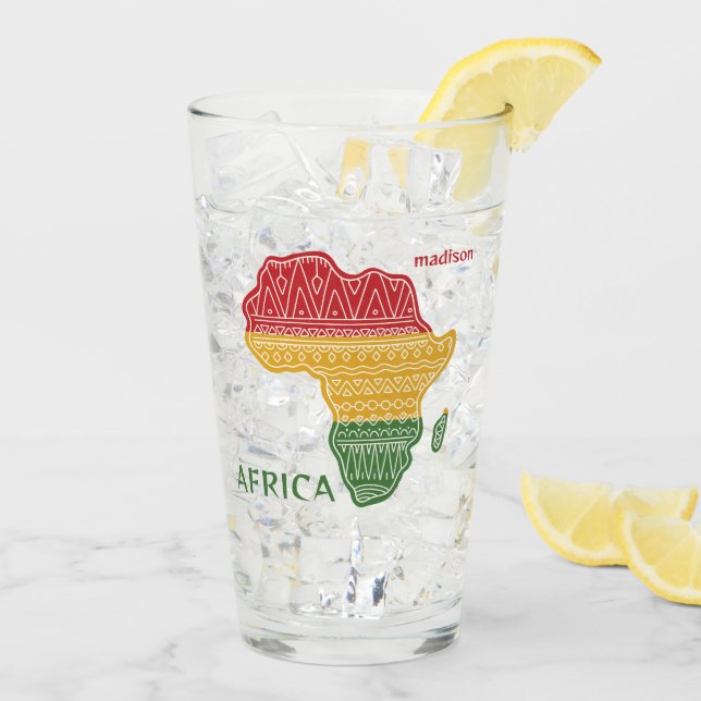 Nombre y texto personalizados de África (Reverso (hielo))