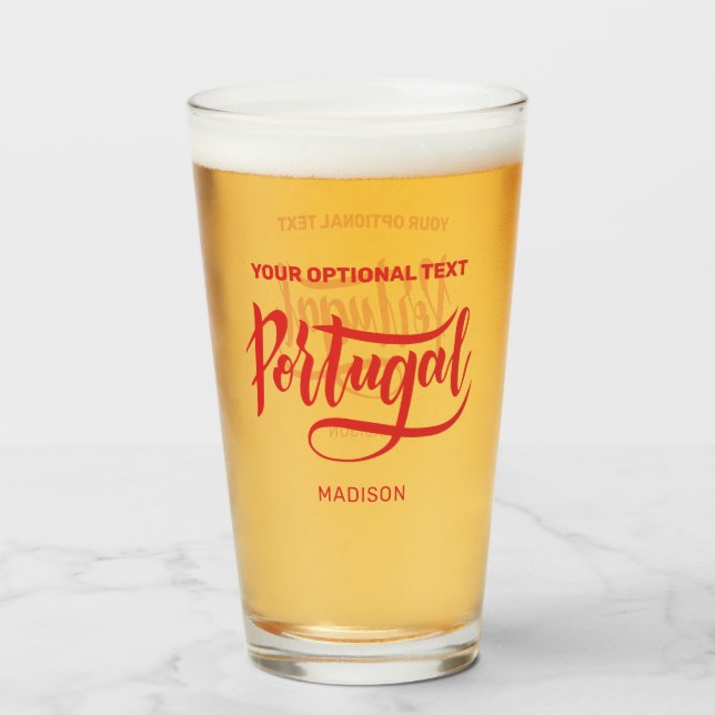Nombre y texto personalizados Portugal (Reverso (lleno))