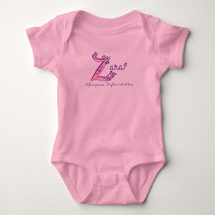 Nombre Zara chica Z significa camisa monogramo