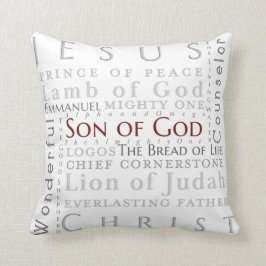 Nombres de almohada de la tipografía de Jesús