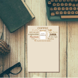 Nombres de café Notas de Tan Personalizadas Post-I