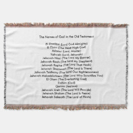 Nombres de dios en la manta del tiro del viejo