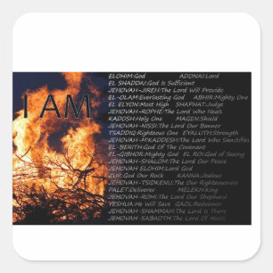 Nombres de Dios Pegatina