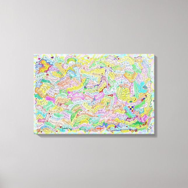 Nombres de famosos artistas y palabras de arte (Anverso)