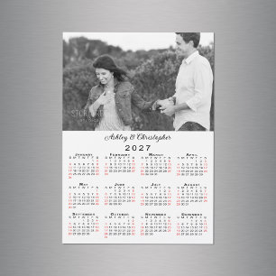 Nombres de Fotos Personalizadas Imán de Calendario