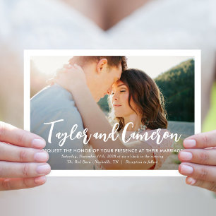 Nombres de guión Invitación a matrimonio simple de