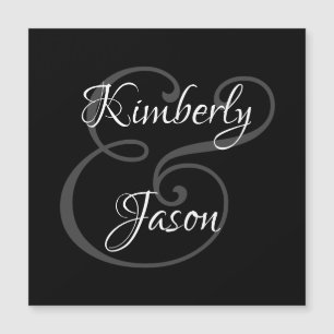 Nombres de guión para él y ella, blanco y gris sob