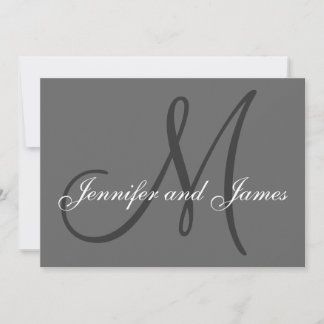 Nombres de invitación de matrimonio inicial simple