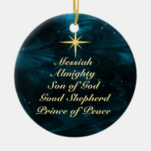 Nombres de Jesús - Ornamento navideño personalizad