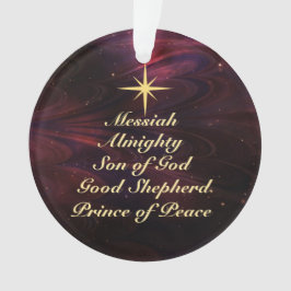 Nombres de Jesús - Ornamento navideño personalizad