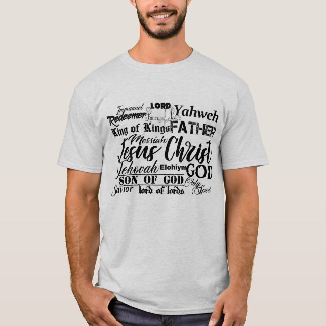 Nombres de la camiseta de dios (Anverso)