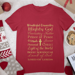 Nombres de la camiseta de Jesús