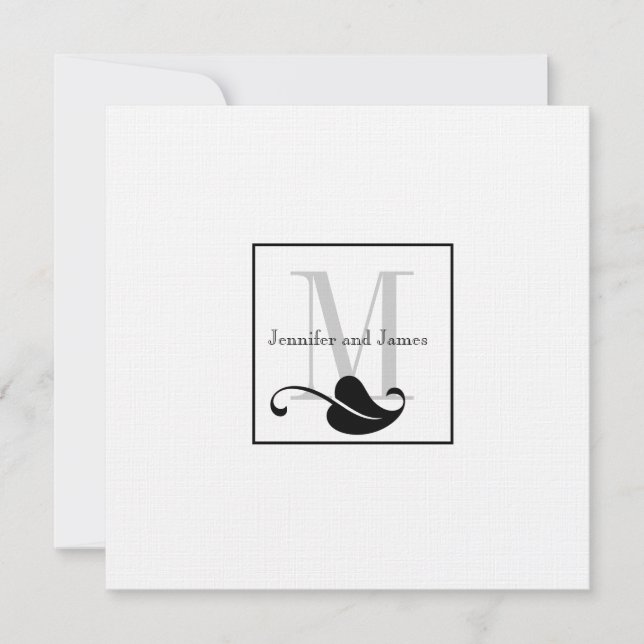 Nombres de logotipos de monograma de invitaciones  (Anverso)