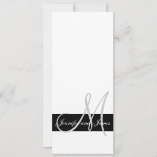 Nombres de monograma de invitación a la boda Blanc