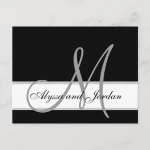 Nombres de monograma de tarjetas RSVP de boda mode