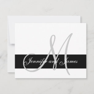 Nombres de monograma de tarjetas RSVP de boda mode